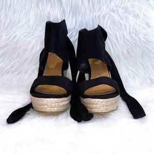 *NWOB* Qupid Ankle Wrap Wedge Sandals